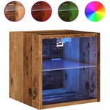 TV zidni ormarić s LED svjetlima staro drvo 30x28,5x30 cm | shoptok.hr
