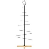  Metalno božićno drvce s drvenom bazom crno 120 cm | shoptok.hr