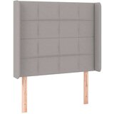  Uzglavlje svjetlosivo 103 x 16 x 118/128 cm od tkanine | shoptok.hr