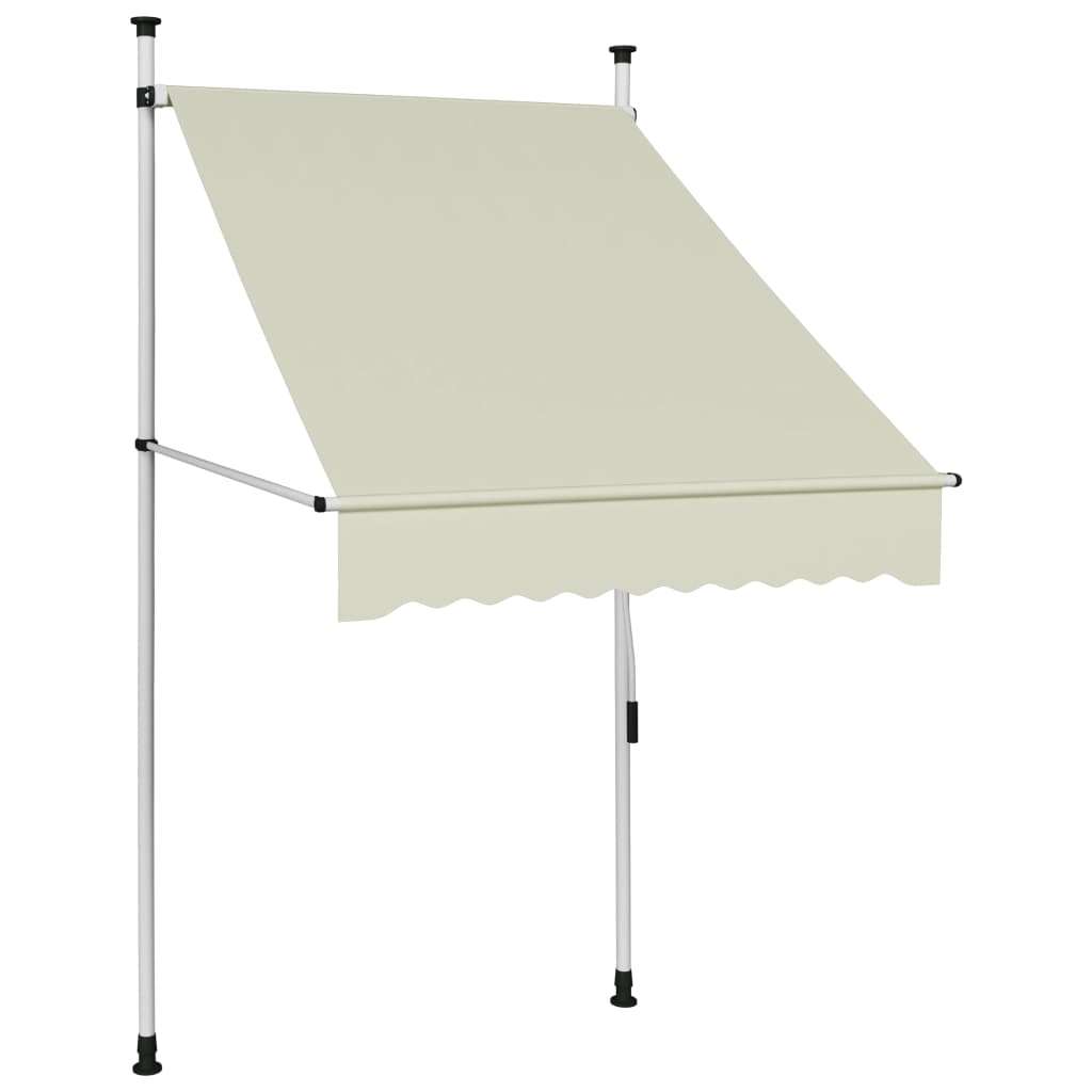 vidaXL Ročno zložljiva tenda 100 cm krem | Shoptok.si