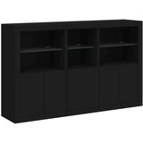  Komoda s LED svjetlima crna 162 x 37 x 100 cm | shoptok.hr