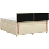  Boxspring krevet s madracem Krem 200 x 200 cm Tkanina | shoptok.hr