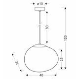 Brilagi Luster na sajli PEBBLES 1xE27/40W/230V prečnik 40 cm crna | Eponuda.com