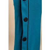 Fenzy Elegantne Hlače Z Gumbi, Petrol | Shoptok.si