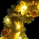  Božićna girlanda s LED svjetlima zelena 2,7 m PVC | shoptok.hr