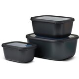 Rosti Mepal Set od 3 crne posude za hranu Maxi Cijene