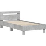  The Living Store Posteljni okvir z vzglavjem betonsko siv 75x190 cm inž. les - Posteljni Okvir, (21455219) | Shoptok.si