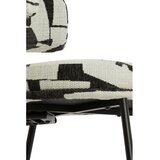 Light & Living Črn/kremno bel oblazinjen jedilni stol Harvie – | Shoptok.si