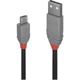 Lindy USB kabel USB 2.0 USB-A vtič\, USB-mikro-B vtič 2.00 m črna\, siva 36733, (20417095) | Shoptok.si