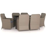  7-dijelni vrtni blagovaonski set s jastucima smeđi | shoptok.hr