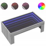 Maison Chic Klubska mizica - kavna mizica - Nizka mizica z neskončnimi LED siva sonoma 90x50x30 cm, (21751915) Cene