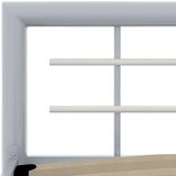  Posteljni okvir siv in bel kovinski 100x200 cm, (20606583) | Shoptok.si