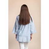 Fenzy Pamučna Bluza Plus Veličine S Vezom, Svijetloplava | shoptok.hr