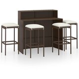  5-dijelni vrtni barski set s jastucima smeđi | Eponuda.com