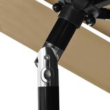  Vrtni suncobran s 3 razine i aluminijskim stupom 2,5m smeđesivi | shoptok.hr