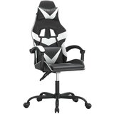vidaXL Okretna igraća stolica od umjetne kože crno-bijela | shoptok.hr