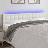  Uzglavlje bijelo 160 x 5 x 78/88 cm od umjetne kože | shoptok.hr