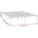 Metalni okvir za krevet crni 150x200 cm | shoptok.hr