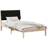 vidaXL Krevetni okvir s tapiciranim uzglavljem Smeđa 100 x 200 cm | shoptok.hr