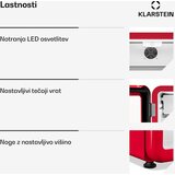 Klarstein Audrey Evo hladilnik za pijačo | 39 x 38 cm | LED notranja osvetlitev | 75 W | 42 dB | Shoptok.si
