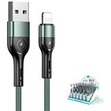 Usams KABEL PLETENICA U55 2A ZA LIGHTNING 1M ZA IPHONE 13/14/15 ZELEN, (21980363) | Shoptok.si