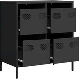 vidaXL Komoda crna 68x39x73,5 cm hladno valjani čelik | shoptok.hr