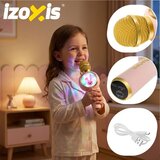 Izoxis Karaoke mikrofon Bluetooth za otroke – brezžični mikrofon z zvočnikom, RGB LED, USB-C, roza | Shoptok.si