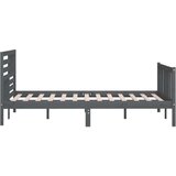  Posteljni okvir siv iz trdnega lesa 150x200 cm 5FT, (20643500) | Shoptok.si