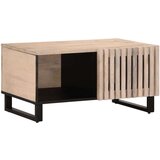 vidaXL Klubska mizica bela 80x51x40 cm trden mangov les | Shoptok.si