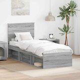  Okvir za krevet s uzglavljem Siva Sonoma 75 x 190 cm | shoptok.hr