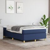 The Living Store Posteljni okvir moder 120x200 cm blago - Box Spring Posteljni Okvir, (21521459) Cene