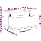 vidaXL Stolić za kavu boja hrasta 90 x 44,5 x 45 cm konstruirano drvo | shoptok.hr