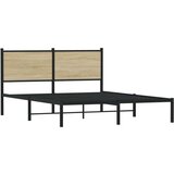 Metalni okvir kreveta s uzglavljem boja hrasta sonome 140x200cm | shoptok.hr