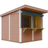 Timbela Kiosk iz lesa - 5,9 m² - V 240 x 248 x 305 cm - M950-REDWOOD RED, (5000117238) | Shoptok.si