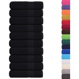 vidaXL Brisače za tuširanje 10 kos črna 70x140 cm 360 g/m² 100% bombaž | Shoptok.si