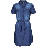 JDY Kratke obleke JDYBELLA S/S SHIRT DRESS Modra | Shoptok.si