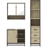 vidaXL 3-dijelni set kupaonskog namještaja boja hrasta sonome drveni | shoptok.hr