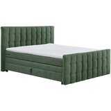 MID.YOU POSTELJA BOXSPRING 180 cm x 200 cm , tekstil, leseni material olivno zelena | Shoptok.si