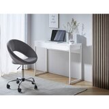 Hom`in pisalna miza kovina, leseni material bela | Shoptok.si
