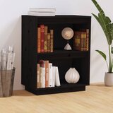 Furnova Konzolna omarica črna 60x34x75 cm trdna borovina, (21949540) | Shoptok.si