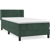  Box spring postelja z vzmetnico temno zelena 80x200 cm žamet | Shoptok.si