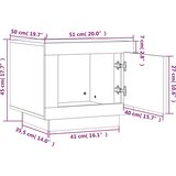  Stolić za kavu boja hrasta 51x50x45 cm konstruirano drvo | shoptok.hr