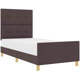  Krevetna konstrukcija Tamno smeđa 90 x 200 cm tkanina | shoptok.hr