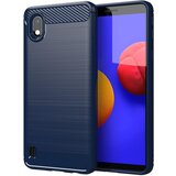 Cadorabo Ohišje, združljiv s Samsungom v brušenem modrem - zaščitnem pokrovu, narejen iz fleksibilnega silikona TPU v videzu iz nerjavečega jekla ogljika, (20599181) Cene