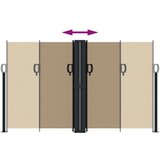  Uvlačiva bočna tenda smeđesiva 140 x 600 cm | shoptok.hr