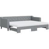  Dnevni krevet na razvlačenje svjetlosivi 80 x 200 cm od tkanine | shoptok.hr