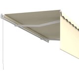 vidaXL Tenda na ručno uvlačenje s roletom 3 5 x 2 5 m krem | shoptok.hr
