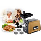 Berdsen BD-601B električna ma&amp;scaron;ina za mljevenje mesa 1200 W &amp;ndash; 3 re&amp;scaron;etke, nastavci za povrće, Reverse Slike
