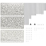  Zaslon za privatnost 100 x 50 x 180 cm Nehrđajući čelik Srebrna - Nehrđajući čelik Uzorak kamenčića | shoptok.hr