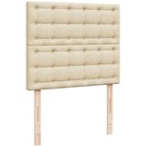 vidaXL Otomanski okvir kreveta s madracem krem 120x200cm od tkanine | shoptok.hr